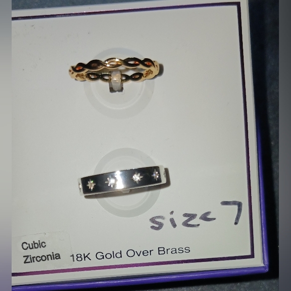 Ring set NIB 18K over brass - Picture 1 of 4